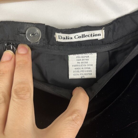 Vintage Dalia Collection Velvet Maxi Skirt w/ High Slit Women's Size 10 - Picture 3 of 9